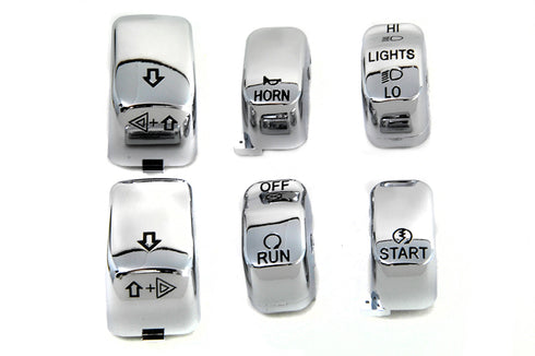 Volt Tech Handlebar Switch Cap Set Chrome - 32-0562