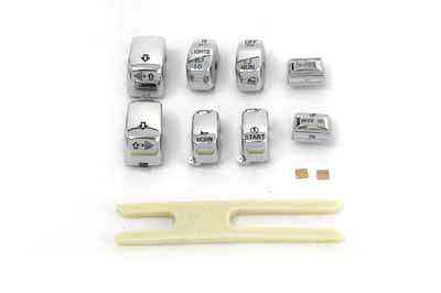 Volt Tech Handlebar Switch Cap Set Chrome - 32-0563