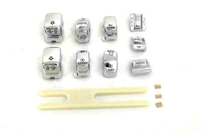 Volt Tech Handlebar Switch Cap Set Chrome - 32-0581