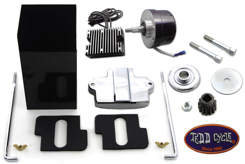 V-Twin Side Valve Black 12 Volt Alternator Generator Conversion Kit - 32-1109