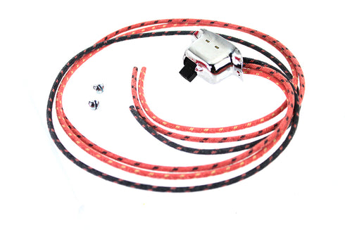 Volt Tech Chrome Hi-Lo Beam Handlebar Switch - 32-1262