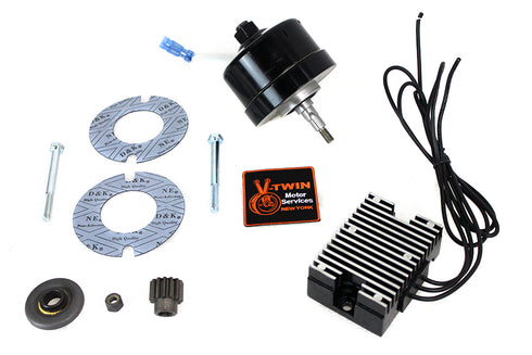 V-Twin Black 12 Volt Alternator Generator Conversion Kit - 32-1671