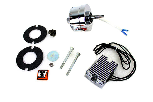 V-Twin Chrome 12 Volt Alternator Generator Conversion Kit - 32-1674