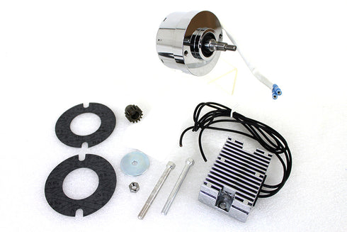 V-Twin Chrome 12 Volt Alternator Generator Conversion Kit - 32-1676