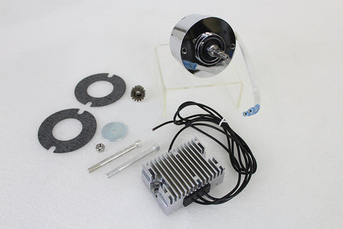 V-Twin Chrome 12 Volt Alternator Generator Conversion Kit - 32-1676