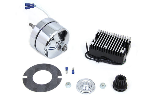 Volt Tech Chrome 12 Volt Alternator Generator Conversion Kit - 32-1781