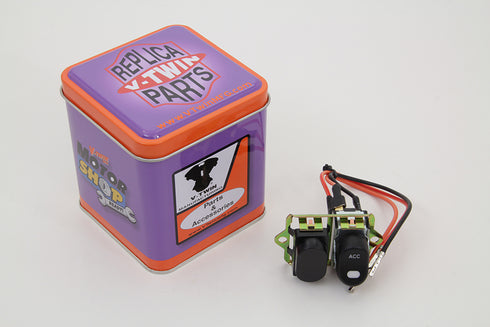 Volt Tech Rocker Style LED Fairing Switch Kit Black - 32-7016