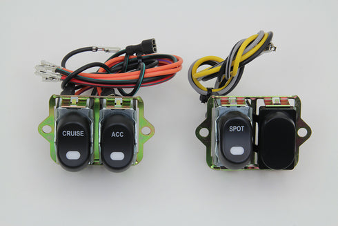 Volt Tech Rocker Style LED Fairing Switch Kit Black - 32-7018