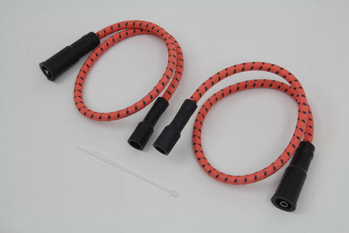 Sumax Sumax Orange with Black Tracer 7mm Spark Plug Wire Set - 32-7348