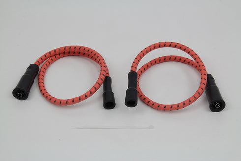 Sumax Sumax Orange with Black Tracer 7mm Spark Plug Wire Set - 32-7348