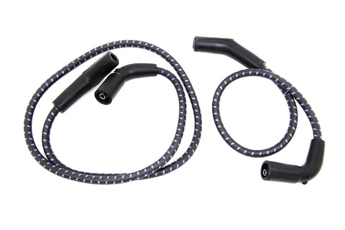 Sumax Sumax Black with Blue Tracer 7mm Spark Plug Wire Set - 32-7350