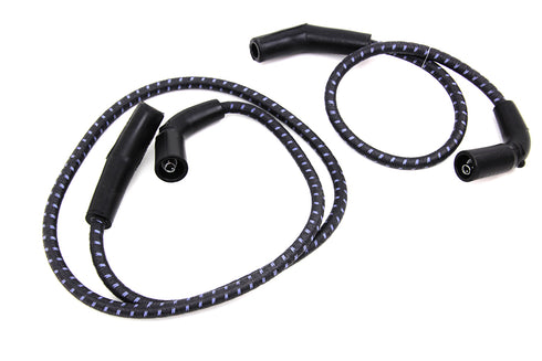 Sumax Sumax Black with Blue Tracer 7mm Spark Plug Wire Set - 32-7350