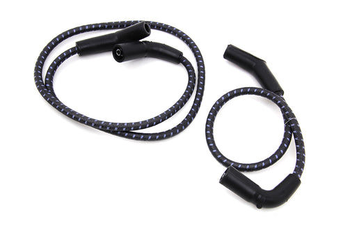 Sumax Sumax Black with Blue Tracer 7mm Spark Plug Wire Set - 32-7350