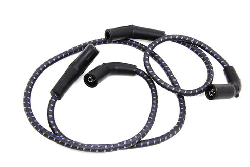 Sumax Sumax Black with Blue Tracer 7mm Spark Plug Wire Set - 32-7350