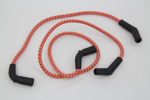 Sumax Sumax Orange with Black Tracer 7mm Spark Plug Wire Set - 32-7353