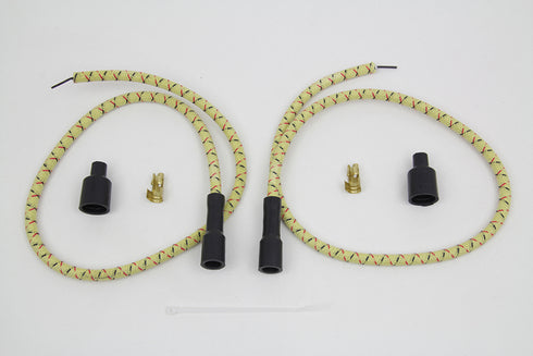 Sumax Sumax Yellow with Black & Red Tracer 7mm Spark Plug Wire Set - 32-7369