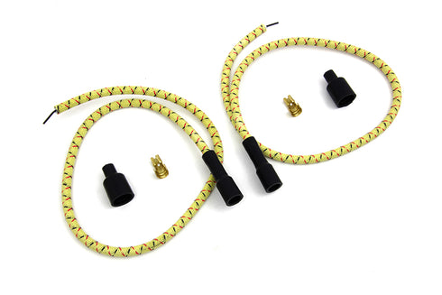 Sumax Sumax Yellow with Black & Red Tracer 7mm Spark Plug Wire Set - 32-7369