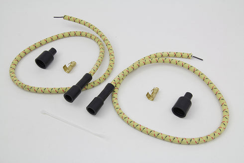 Sumax Sumax Yellow with Black & Red Tracer 7mm Spark Plug Wire Set - 32-7369