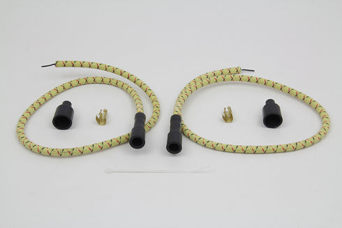 Sumax Sumax Yellow with Black & Red Tracer 7mm Spark Plug Wire Set - 32-7369