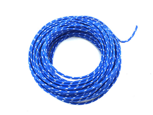 Volt Tech Blue with White Dot 25' Braided Wire - 32-8124