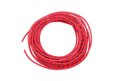 Volt Tech Red with Blue Dot 25' Braided Wire - 32-8127