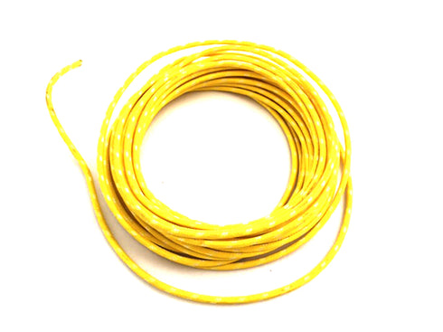 Volt Tech Yellow with White Dot 25' Braided Wire - 32-8131