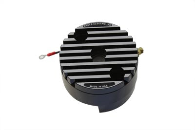 Cycle Electric Low Output 12 Volt Regulator End Cover Black - 32-9282