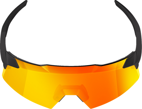 100% Aerocraft Sunglasses - Soft Tact Black - HiPER Red Lens 60032-00010