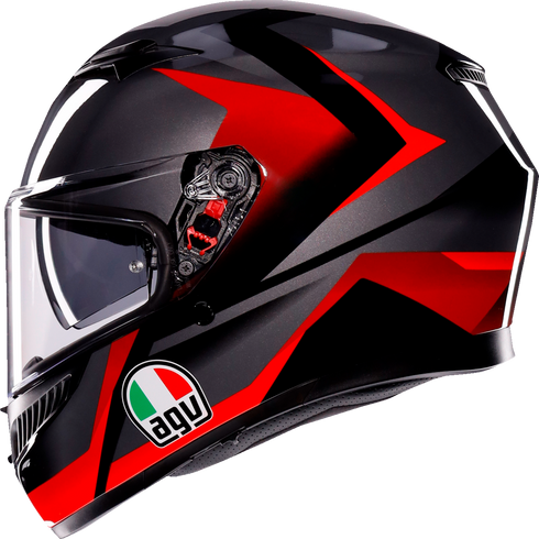 AGV K3 Helmet - Striga - Black/Gray/Red - Medium 2118381004-018-M