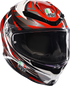 AGV K6 S Helmet - Reeval - White/Red/Gray - XL 2118395002-023-XL