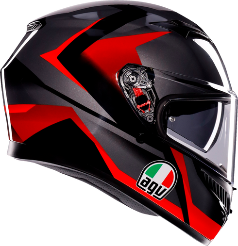 AGV K3 Helmet - Striga - Black/Gray/Red - Medium 2118381004-018-M