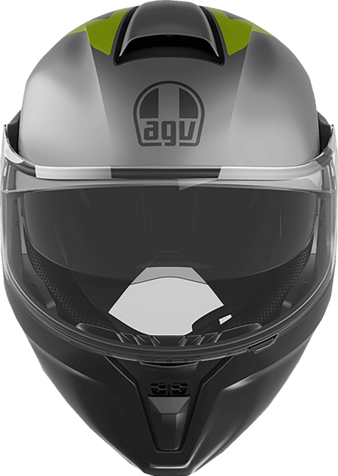 AGV Streetmodular Helmet - Resia - Matte Gray/Black/Yellow Fluo - 2XL 21182960020072X