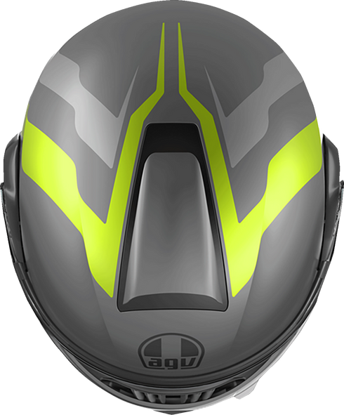 AGV Streetmodular Helmet - Resia - Matte Gray/Black/Yellow Fluo - 2XL 21182960020072X