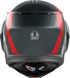 AGV Streetmodular Helmet - Resia - Matte Gray/Silver/Red - Small 2118296002006S