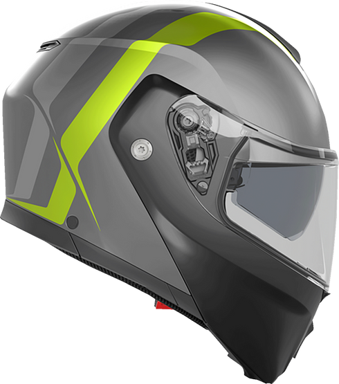 AGV Streetmodular Helmet - Resia - Matte Gray/Black/Yellow Fluo - Small 2118296002007S