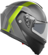 AGV Streetmodular Helmet - Resia - Matte Gray/Black/Yellow Fluo - Medium 2118296002007M