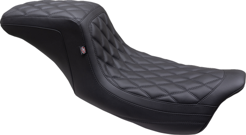 MUSTANG One Piece 2-Up Squareback Seat - Double Diamond - Black Stitch - FL '08-'25 75299