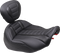 MUSTANG Deluxe Touring Solo Seat - w/ Backrest - Gunmetal Stitch - FLT/FLH '23-'25 89401GM
