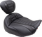 MUSTANG Deluxe Touring Solo Seat - w/ Backrest - Black Stitch - FLT/FLH '23-'25 89401