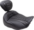MUSTANG Deluxe Touring Solo Seat - w/ Backrest - Black Stitch - FLT/FLH '23-'25 89401
