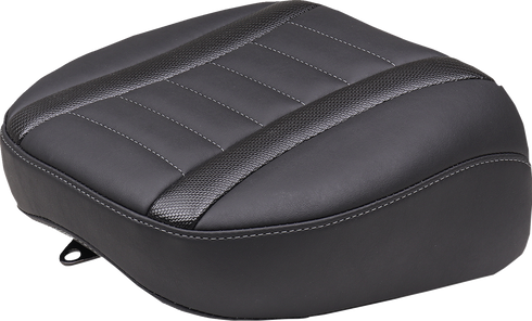 MUSTANG Deluxe Touring Passenger Seat - Gun Metal Stitch - Carbon Fiber Inlay - FLH/FLT '23-'24 88402GM