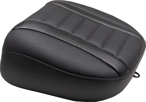MUSTANG Deluxe Touring Passenger Seat - Black Stitch - Carbon Fiber Inlay - FLH/FLT '23-'24 88402