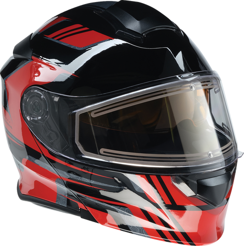 Z1R Solaris 2.0 Helmet - First Tracks - Electric - Dual Pane - Black/Red - Medium 0120-0827
