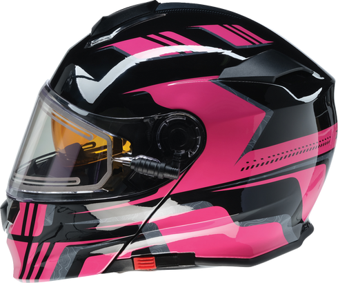 Z1R Solaris 2.0 Helmet - First Tracks - Electric - Dual Pane - Black/Pink - XL 0120-0847