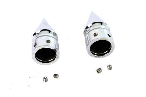 Colony Front Axle Cover Set Pike Style Chrome Plated - 3275-2