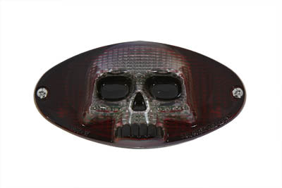 Wyatt Gatling Chrome Cateye LED Tail Lamp Skull Style - 33-0031