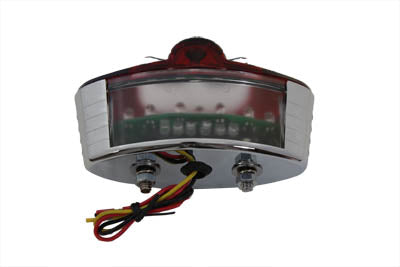 Wyatt Gatling Chrome Cateye LED Tail Lamp Skull Style - 33-0031