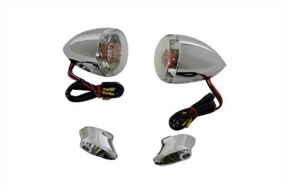 Wyatt Gatling Rear Turn Signal Kit Clear Lens Red LED - 33-0091