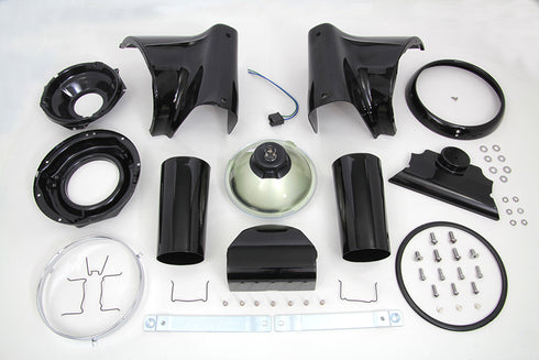 Wyatt Gatling Black 7 inch Headlamp Cowl Kit - 33-0093