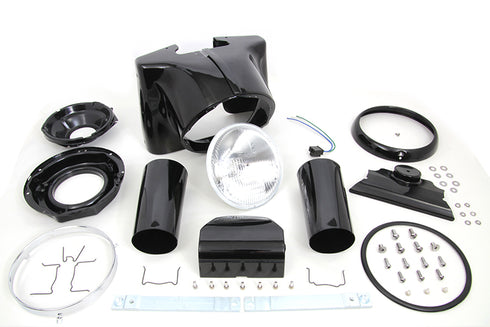 Wyatt Gatling Black 7 inch Headlamp Cowl Kit - 33-0093